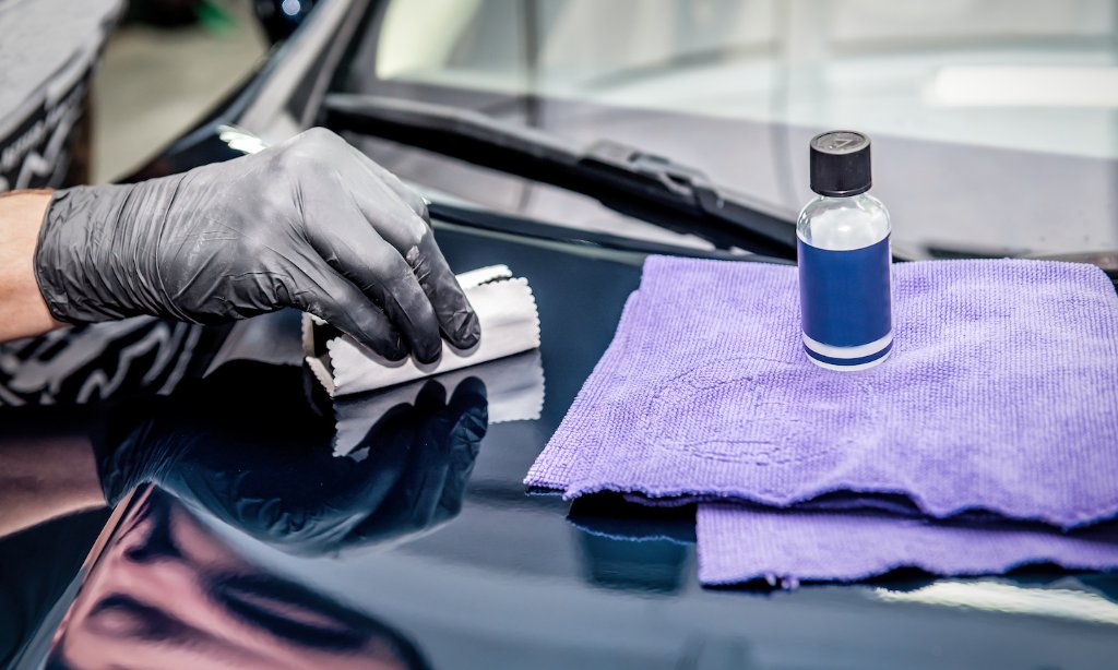 Ceramic coating applied to a vehicle's paint
